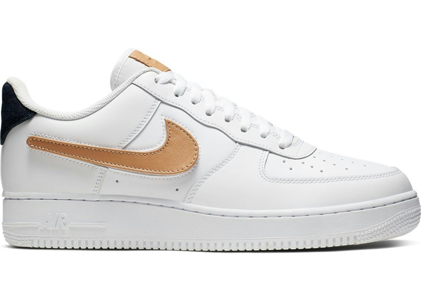 Nike Air Force 1 Low Removable Swoosh Pack White Vachetta Tan - CT2253-100