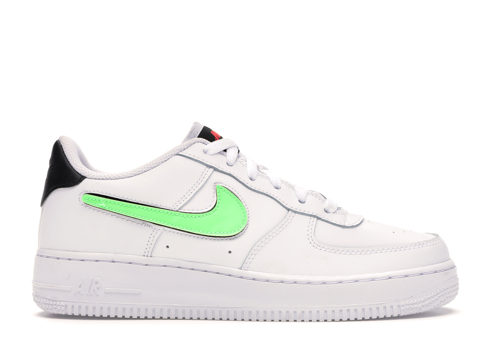 nike air force 1 white with green tick