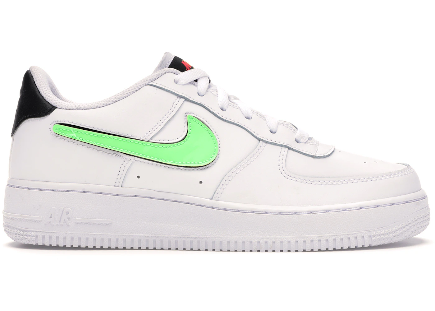 Nike Air Force Low Removable Swoosh White Green Strike (GS