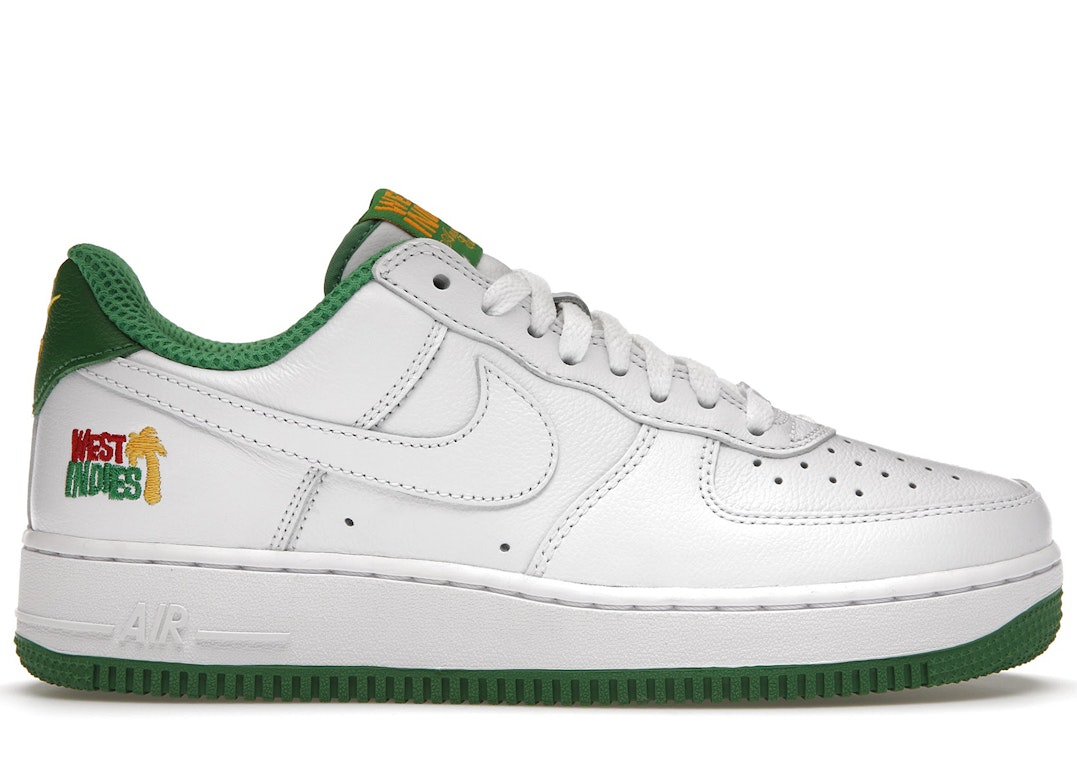 Pre-owned Nike Air Force 1 Low Retro Qs West Indies (2022) In White/white-classic Green