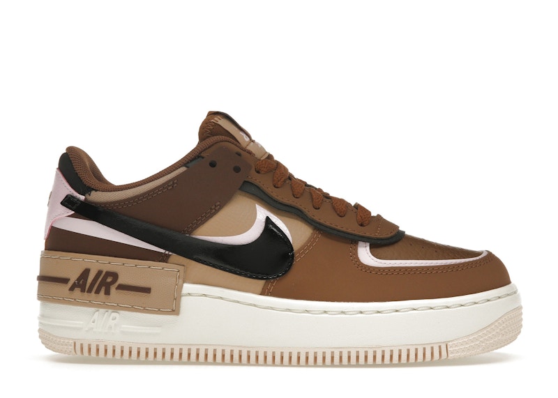 Pre-owned Nike Air Force 1 Low Shadow (women's) Sneakers In Light British Tan/pink Foam/hemp