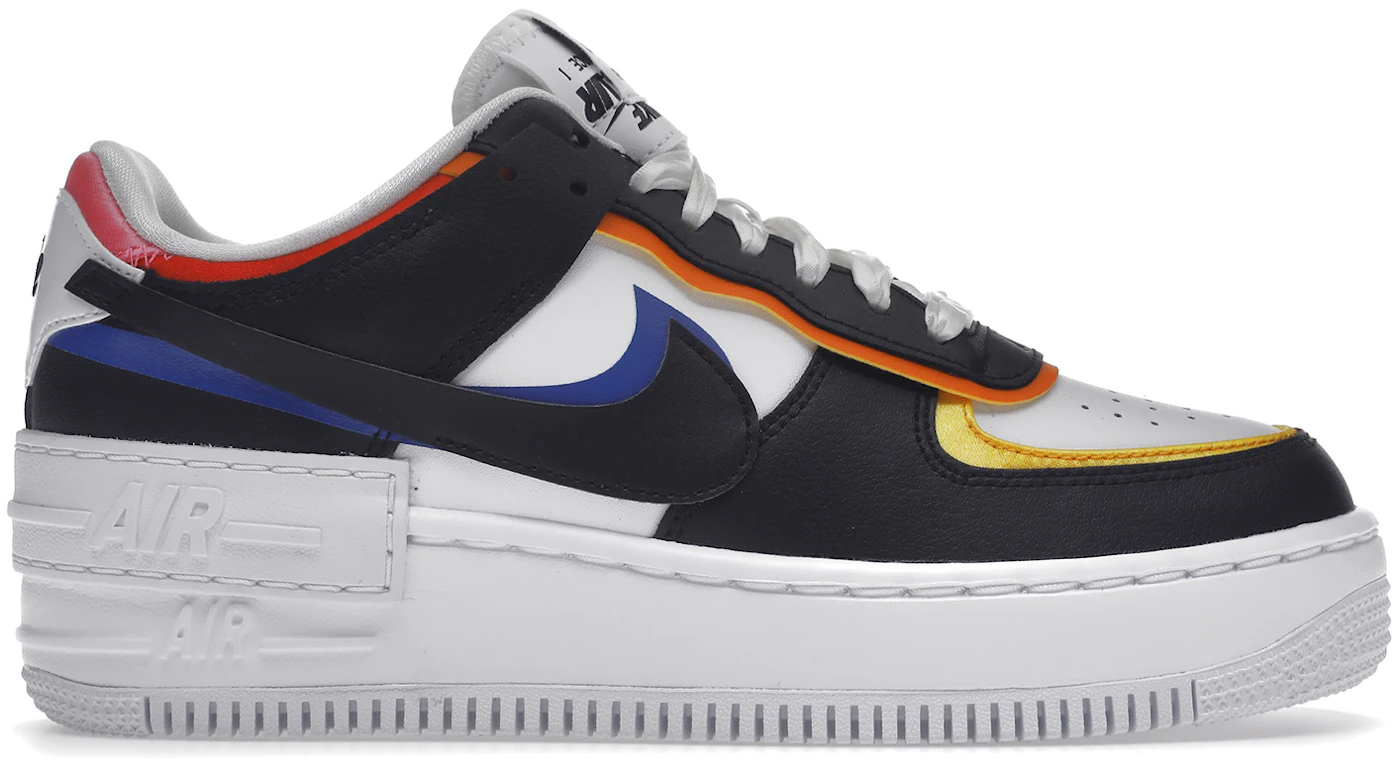 Nike Air Force 1 Shadow sneakers in white and multi
