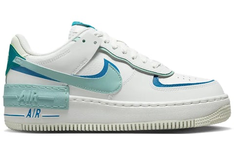 Shadow Nike Air Force Weiss Blau Women's Shoes Nike Air Force
