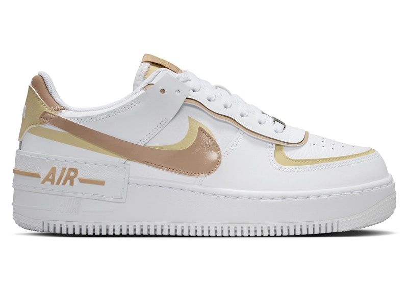 ★ナイキ★ WMNS AIR FORCE 1 Low Shadow 大人気 ◆関税/送料込 Nike Air Force 1 Low Shadow White Team Gold Rattan (Women's