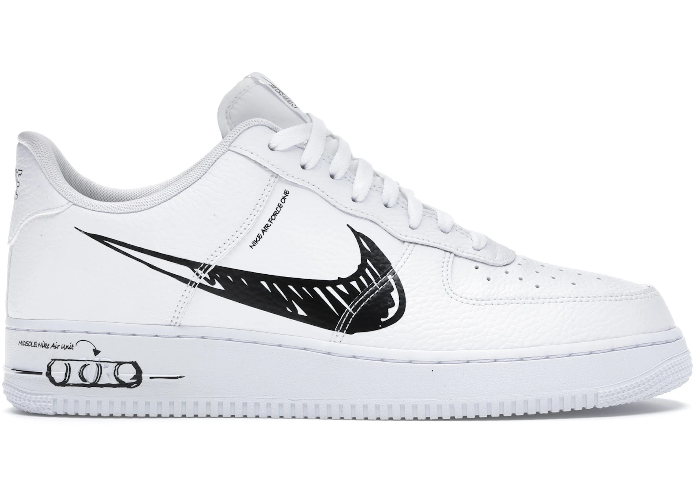 secretly Specialty complications Nike Air Force 1 Low Sketch White Black - CW7581-101 - US