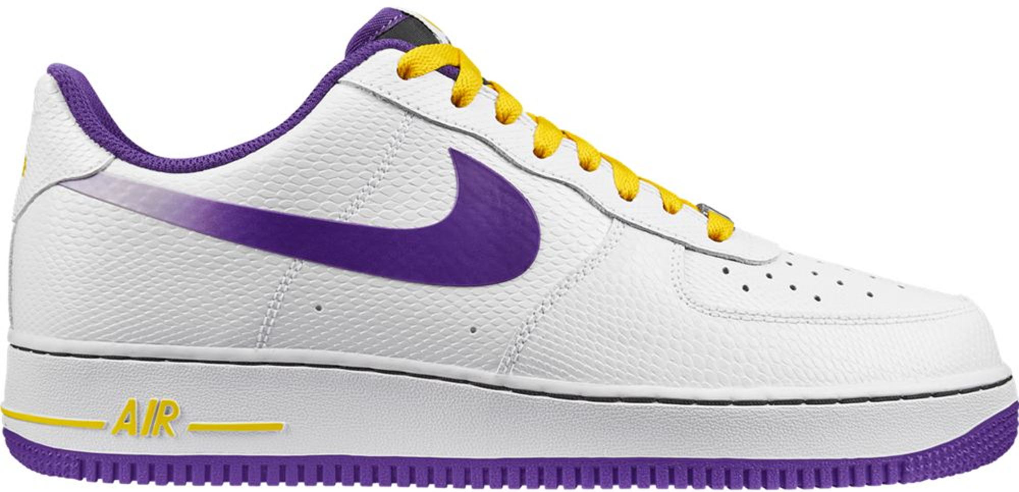 laker color air force ones