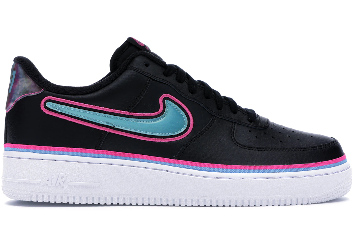 Nike Air Force Low Sport NBA Black Blue Gale Laser Fuchsia Men's