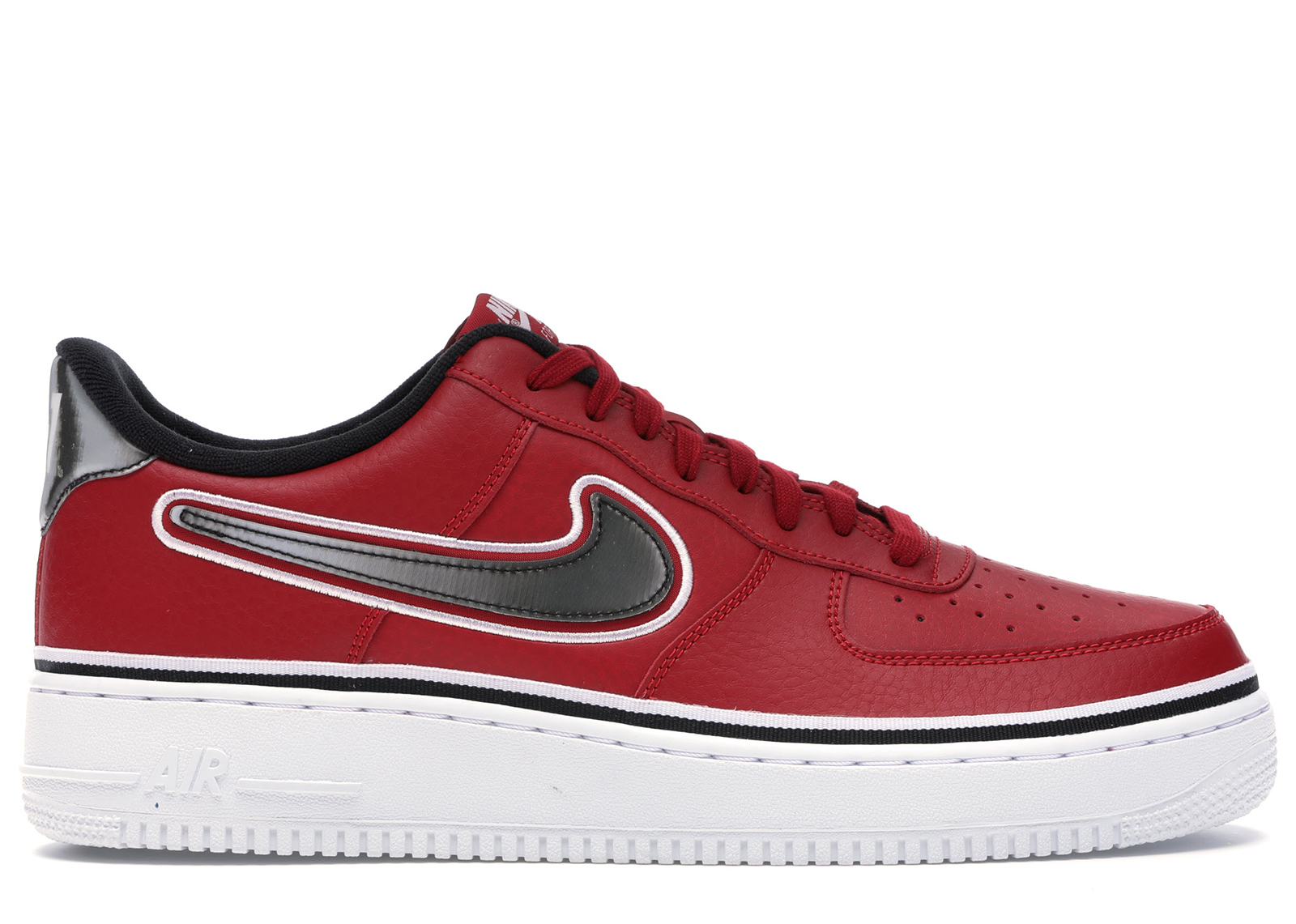 red and white nba air force 1