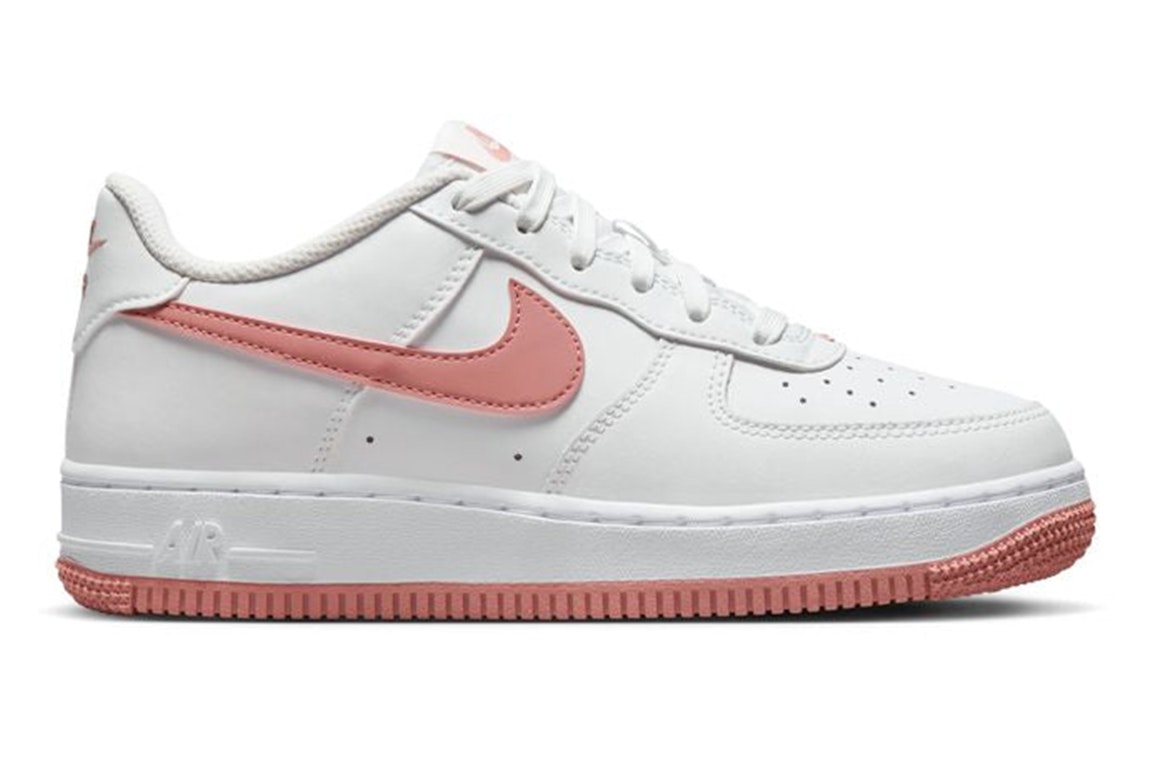 Pre-owned Nike Air Force 1 Low Summit White Red Stardust (gs) In Summit White/red Stardust-white