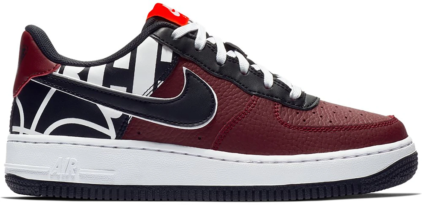 Nike Air Force 1 Low Team Red Black White (GS) Kids' - 820438-607 - US