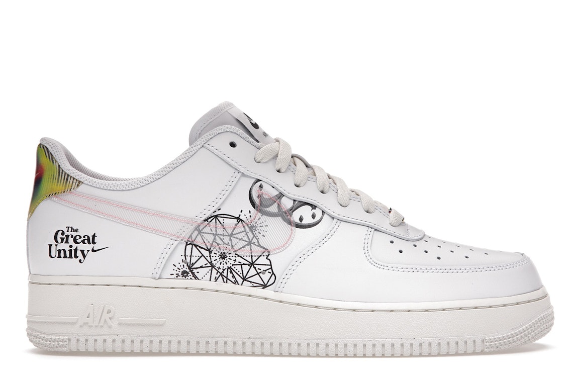 Pre-owned Nike Air Force 1 Low The Great Unity In White/white-green-pink