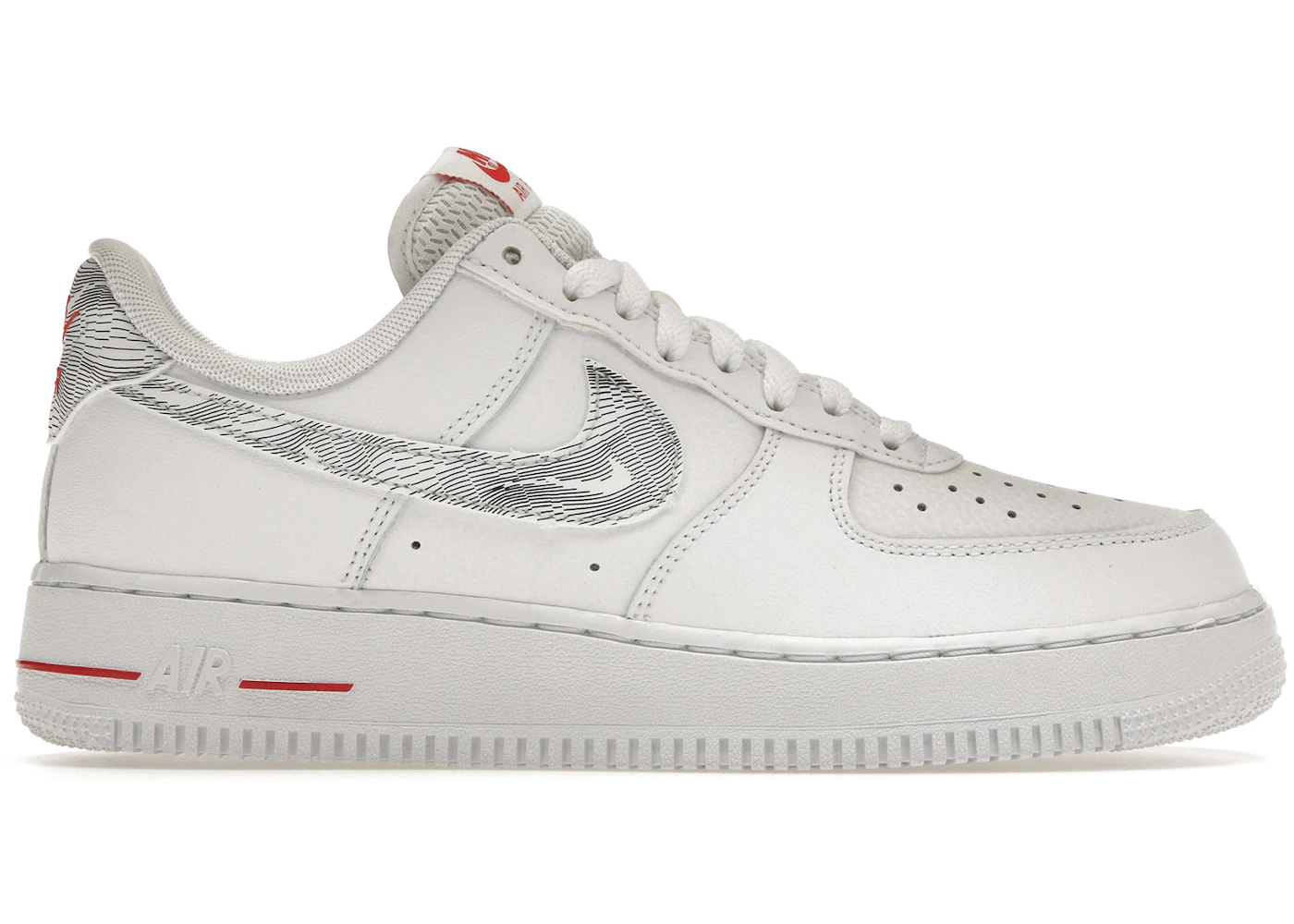 Nike Air Force Low Topography Pack White University Red Men's