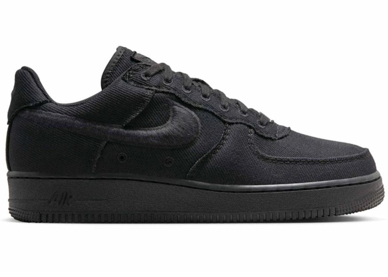 Nike Air Force 1 Low Triple Black Canvas Men's - HV1204-002 - US