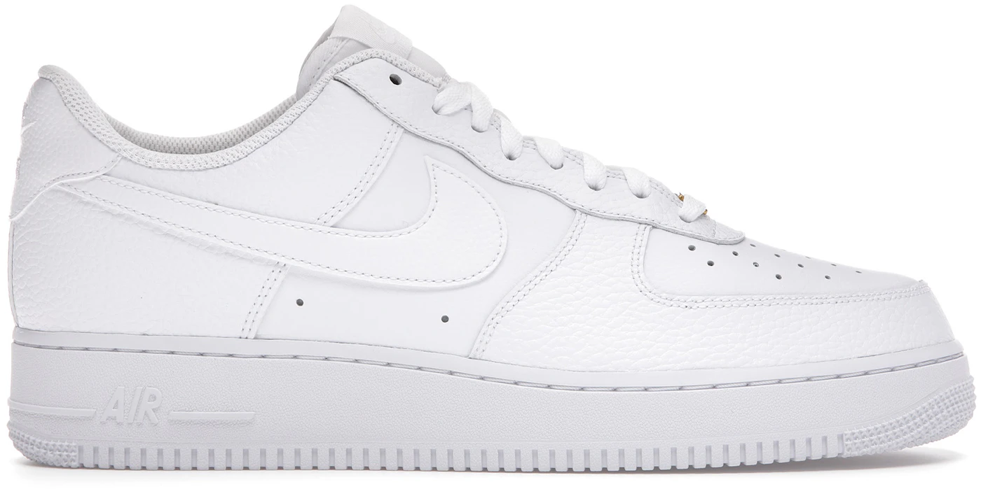 Nike Air Force 1 Low Triple White Tumbled Leather Men's - CZ0326-101 - US