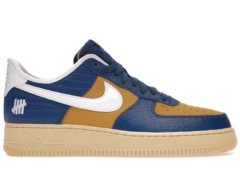 nike air force 1 blue and gold