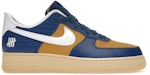 Nike Air Force 1 Low SP Undefeated 5 On It blu giallo pelle coccodrillo