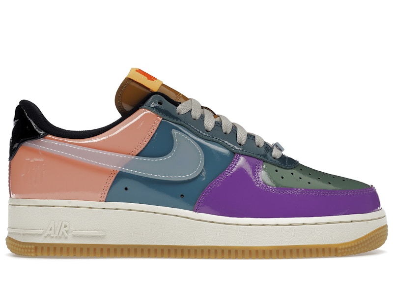 Purple and green store air force ones