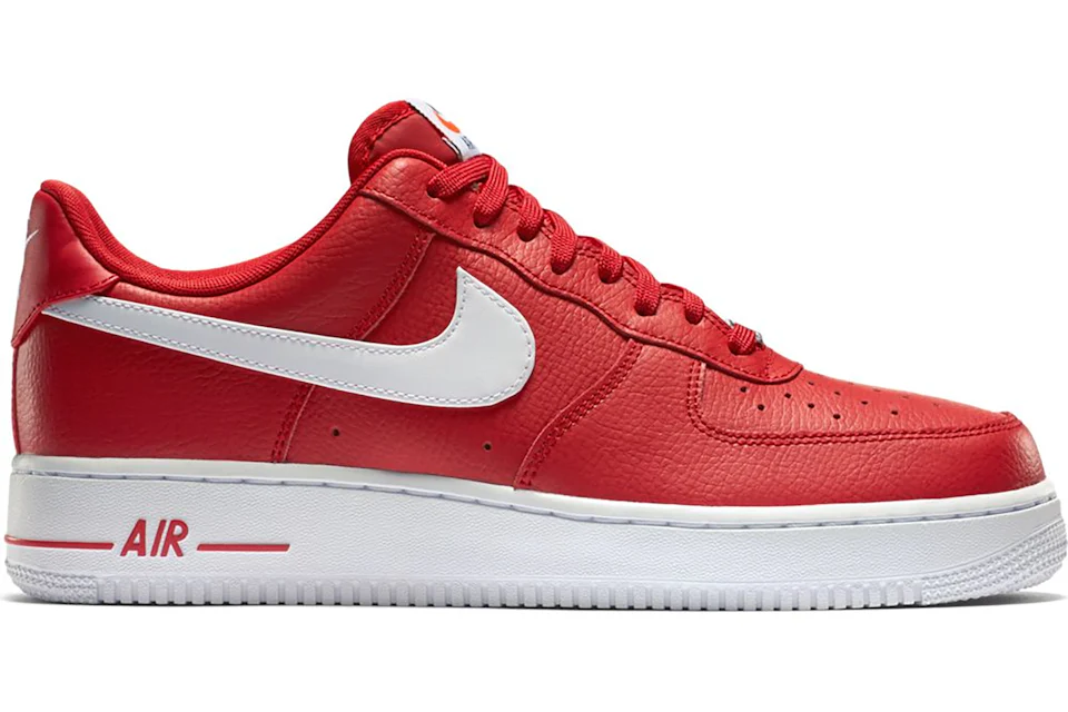 Air force 1 top low black red white