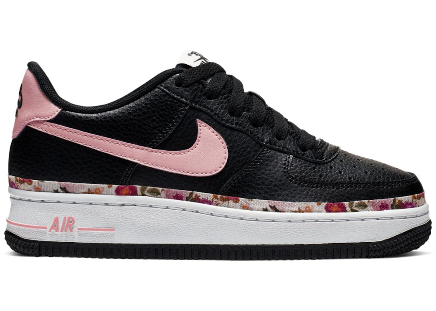 Nike Air Force Low Vintage Floral Negro Rosa (para escolares