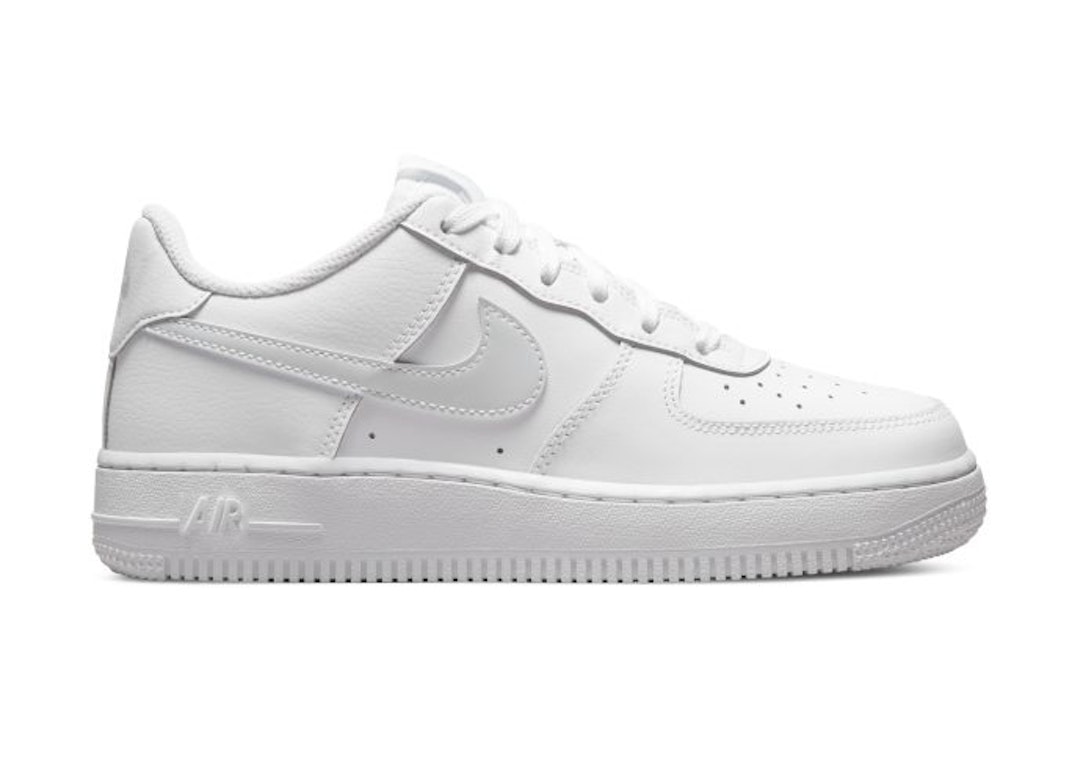 Pre-owned Nike Air Force 1 Low White Aura (gs) In White/clear Grey