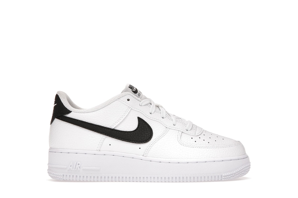 Pre-owned Nike Air Force 1 Low White Black (gs) In White/black