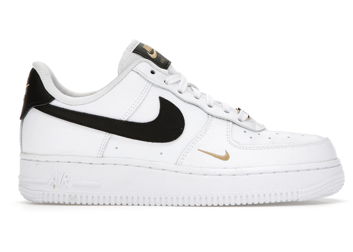 Nike white shoes with black swoosh Clearance