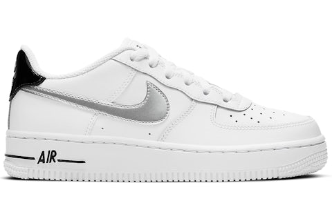 Nike Air Force Low White Black Metallic Silver (GS) CZ4206-100