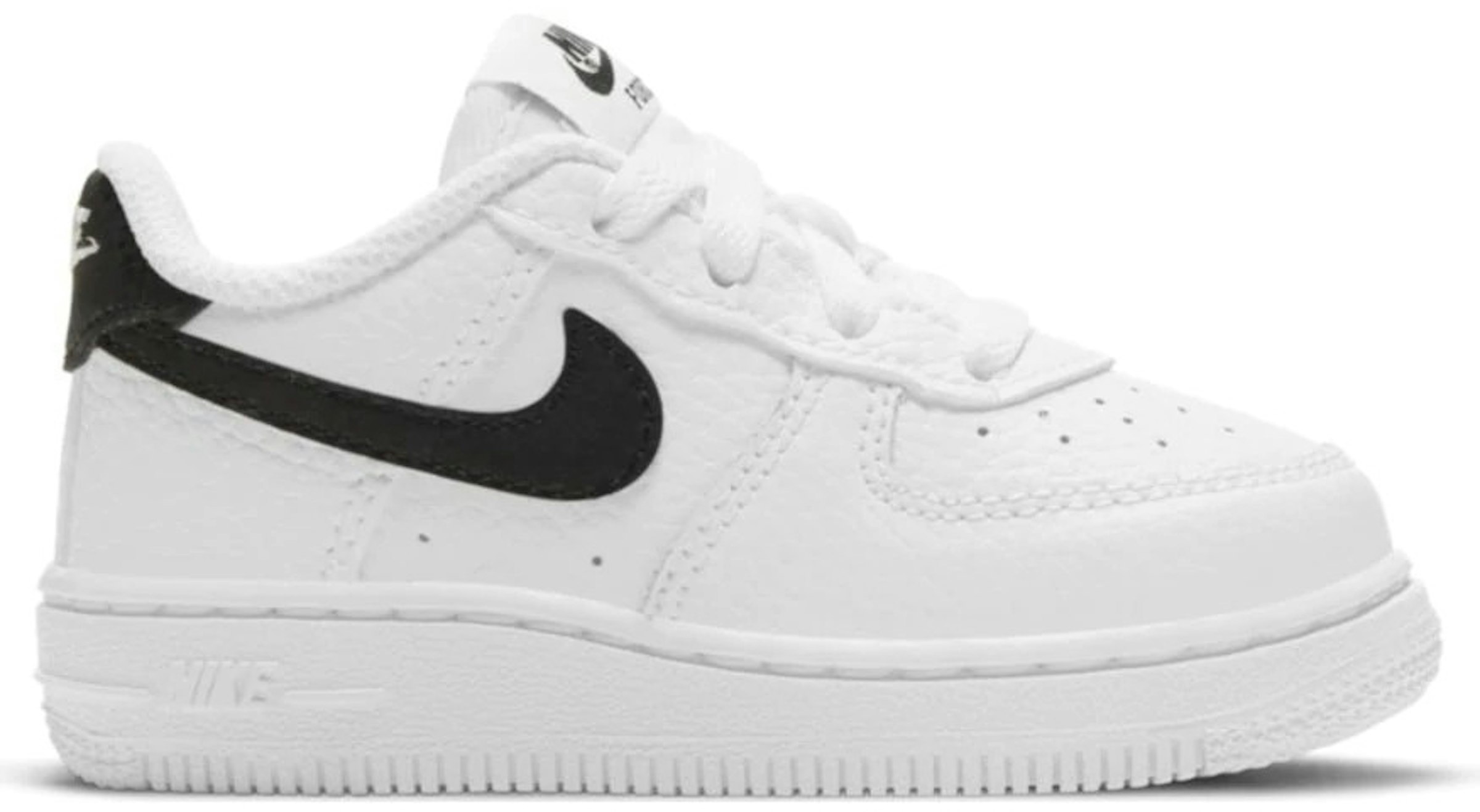 Buigen schroot pedaal Nike Air Force 1 Low White Black Swoosh (TD) Toddler - CZ1691-100 - US