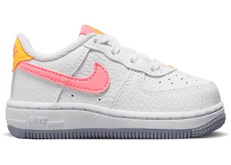 Nike air force 1 shop bleached coral toddler girls' shoe