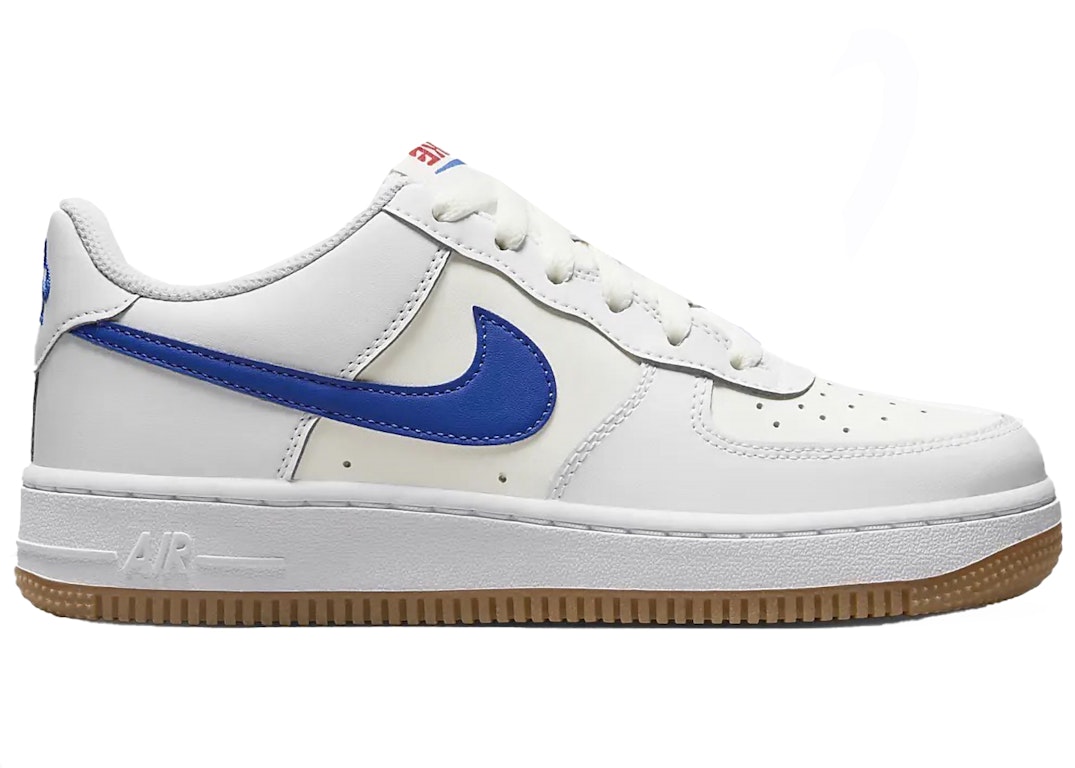 Pre-owned Nike Air Force 1 Low White Game Royal (gs) In White/summit White/university Red