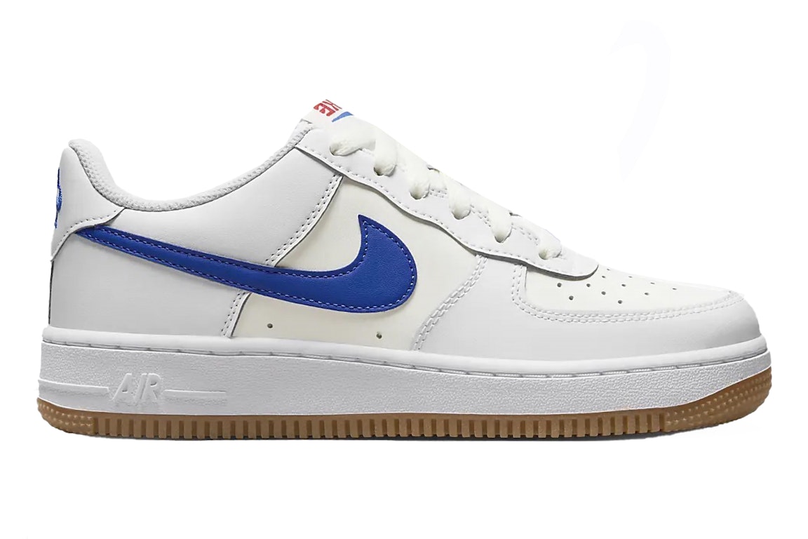 Pre-owned Nike Air Force 1 Low White Game Royal (gs) In White/summit White/university Red