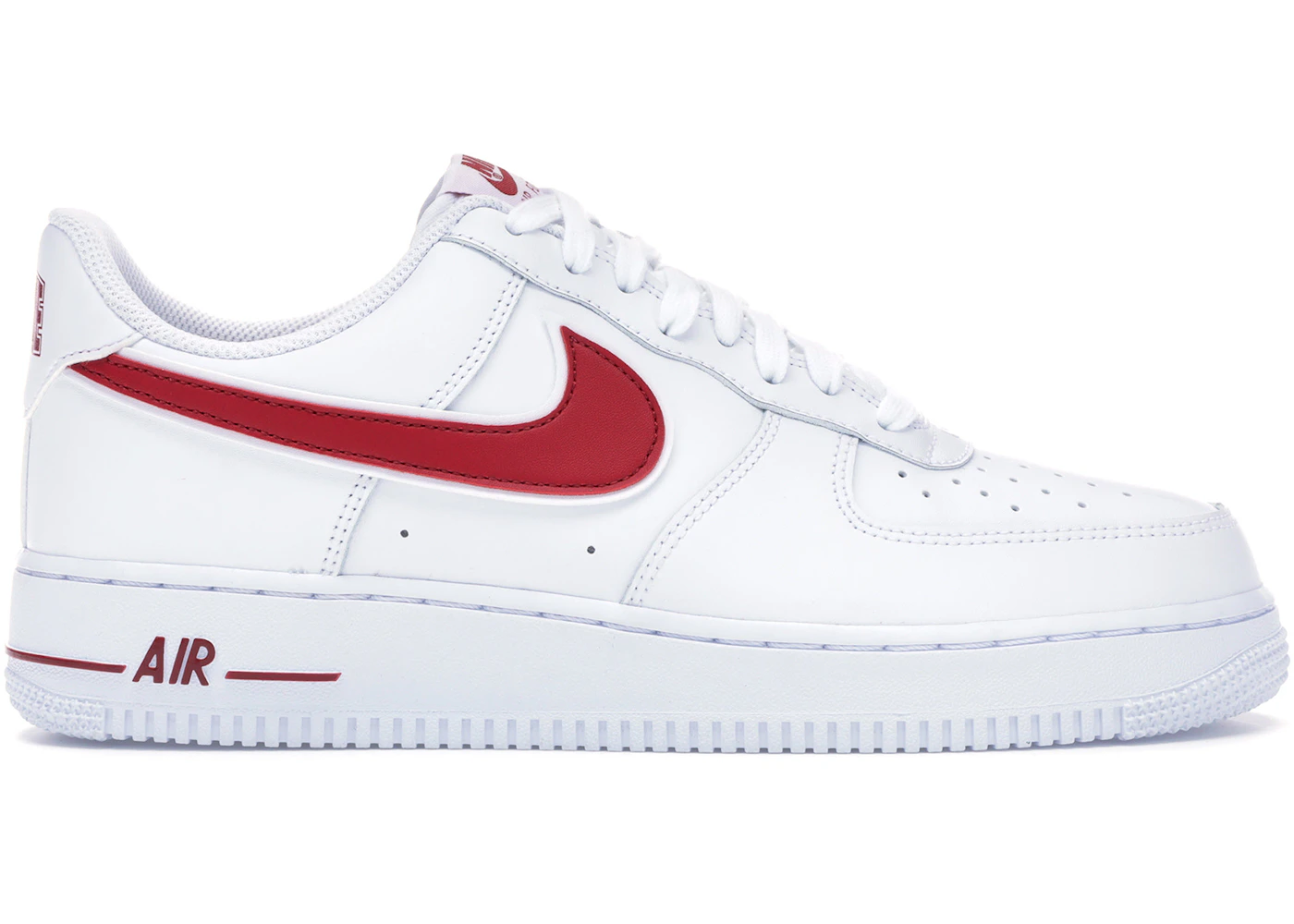 Mens red and white air force ones Clearance
