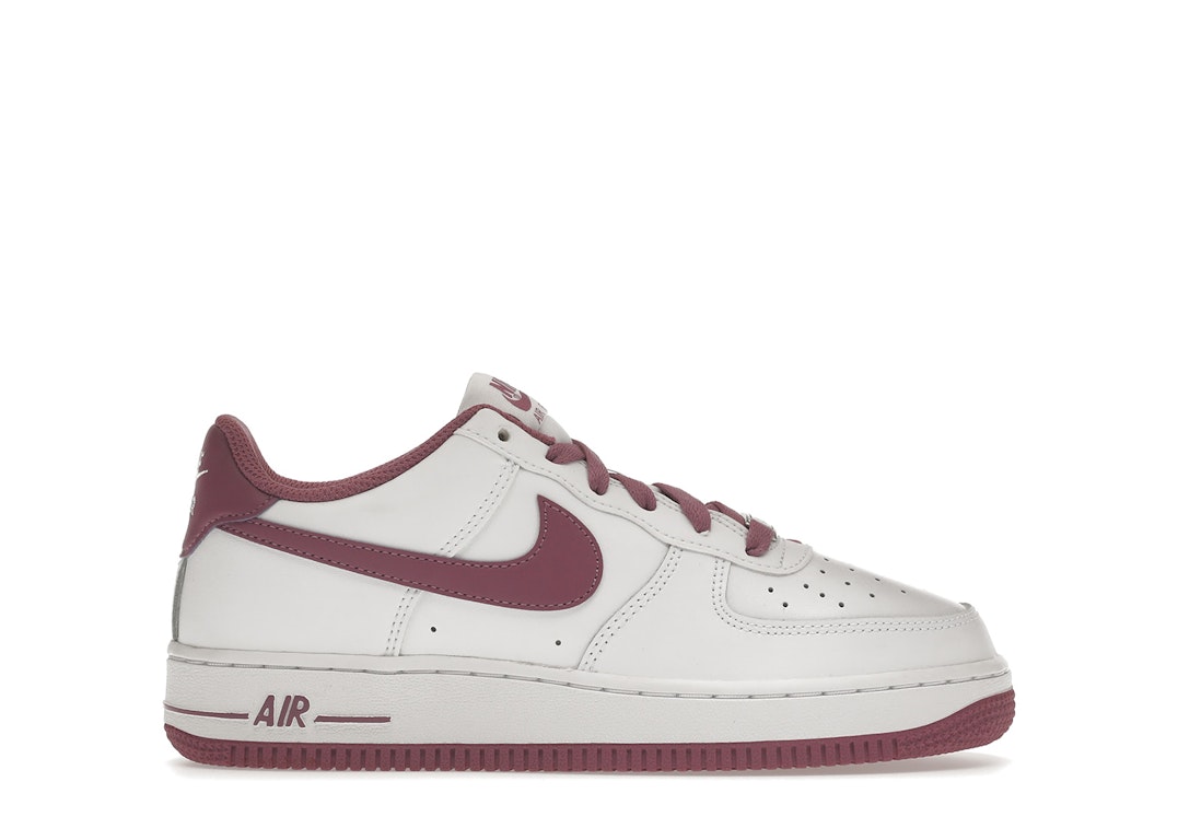 Pre-owned Nike Air Force 1 Low White Mauve (gs) In White/mauve/maroon