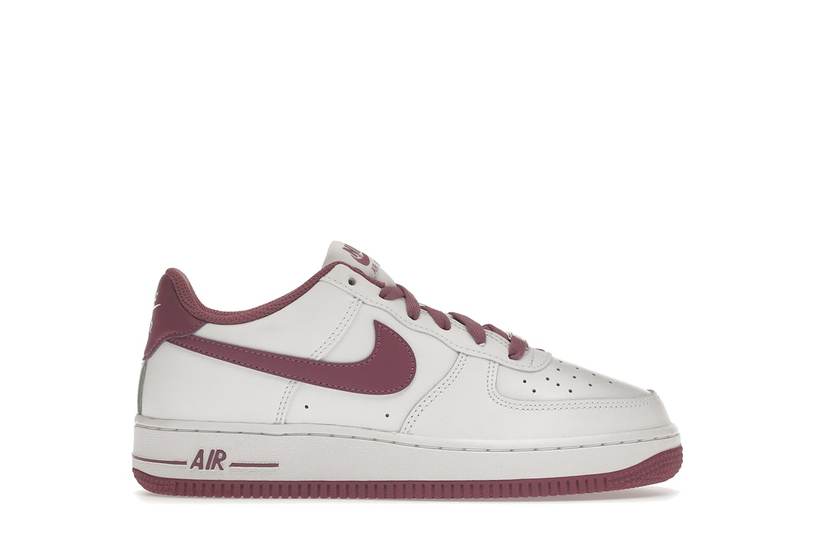 Pre-owned Nike Air Force 1 Low White Mauve (gs) In White/mauve/maroon