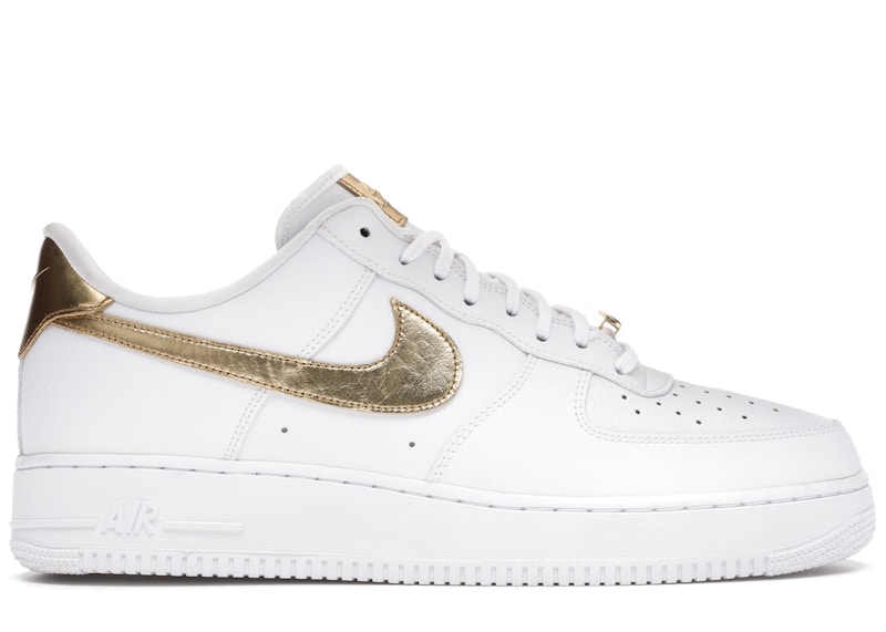 nike air force white and gold