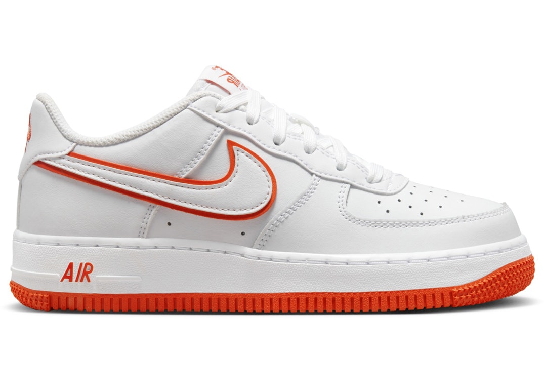 Pre-owned Nike Air Force 1 Low White Picante Red (gs) In White/picante Red/white