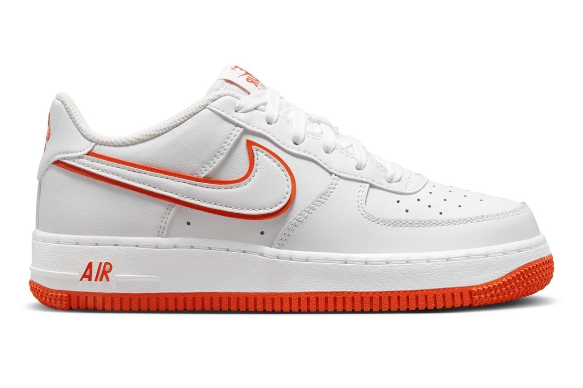 Pre-owned Nike Air Force 1 Low White Picante Red (gs) In White/picante Red/white