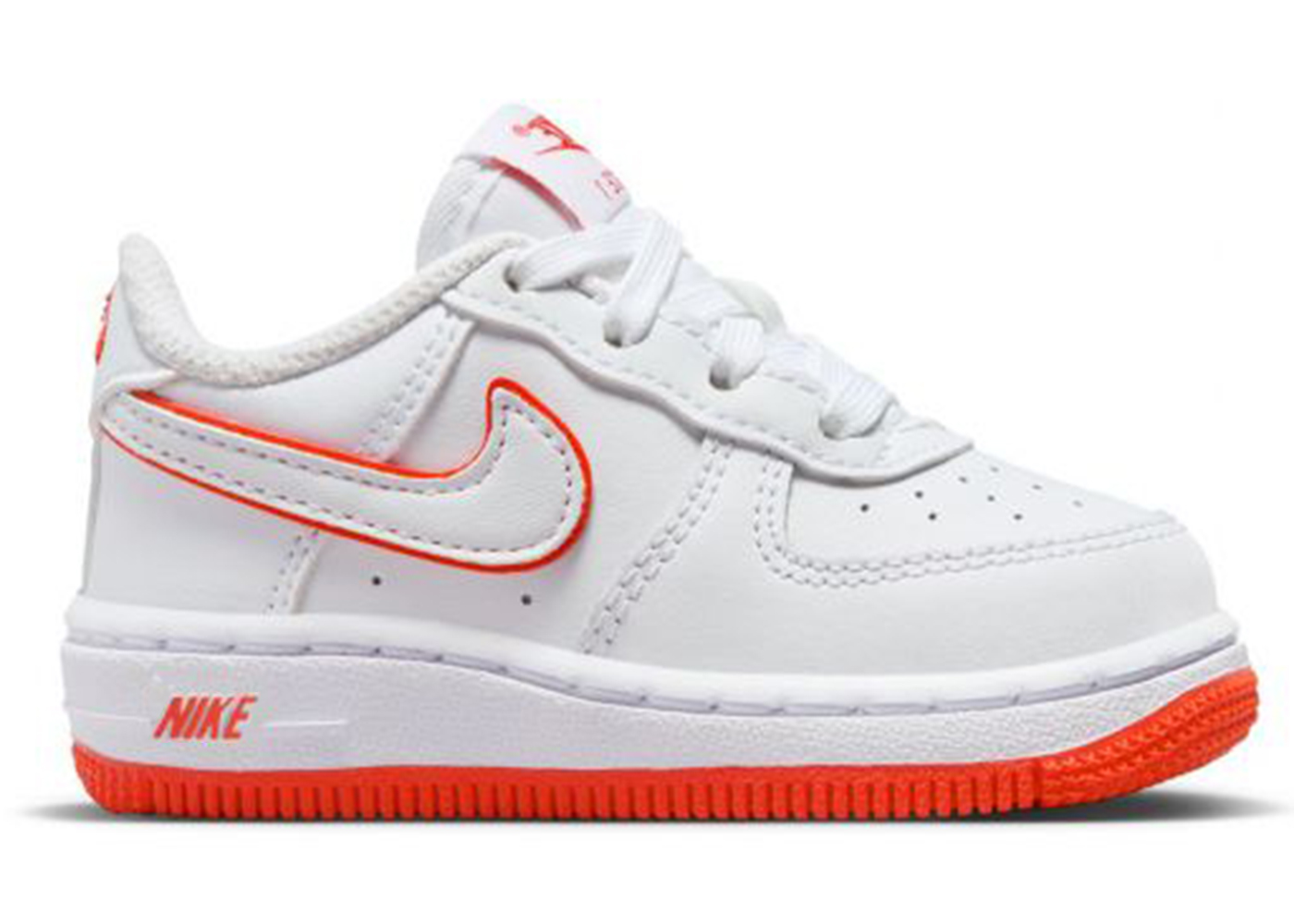 Nike Air Force1Low White and Picante Redメンズ