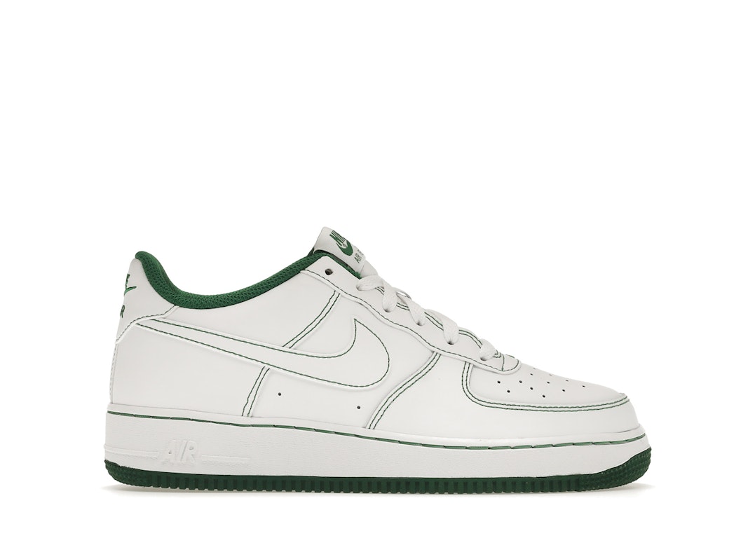 Pre-owned Nike Air Force 1 Low White Pine Green (gs) In White/white-pine Green