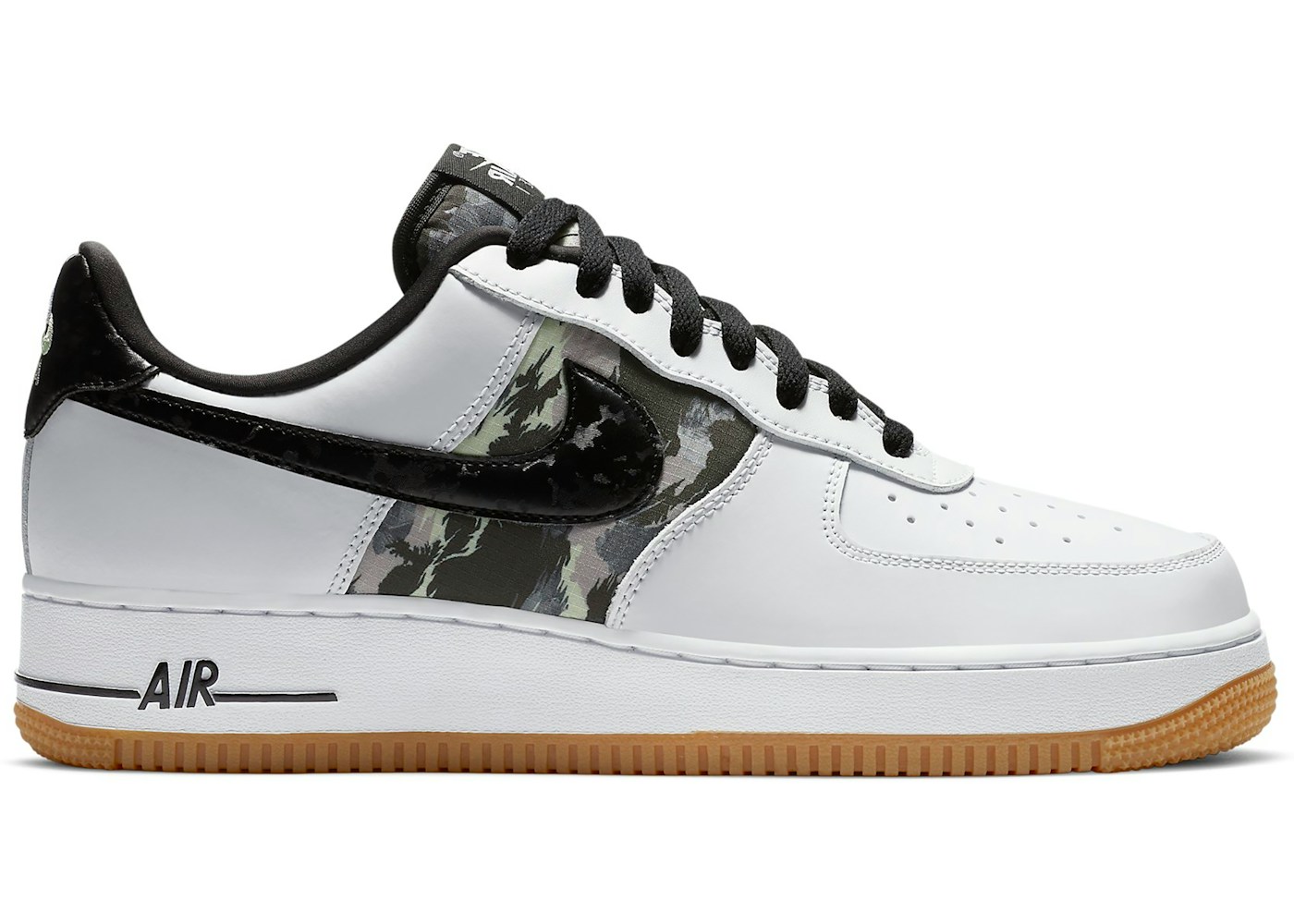Nike Air Force 1 Low White Ripstop Camo Black Gum Cz71 100 Nike Air Force 1 Low White Ripstop Camo Black Gum Cz71 100
