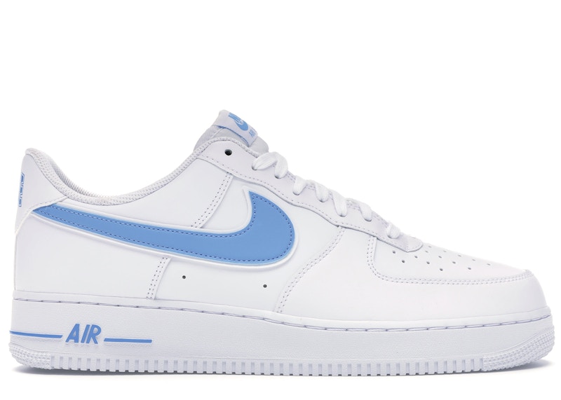 baby blue and white air force ones