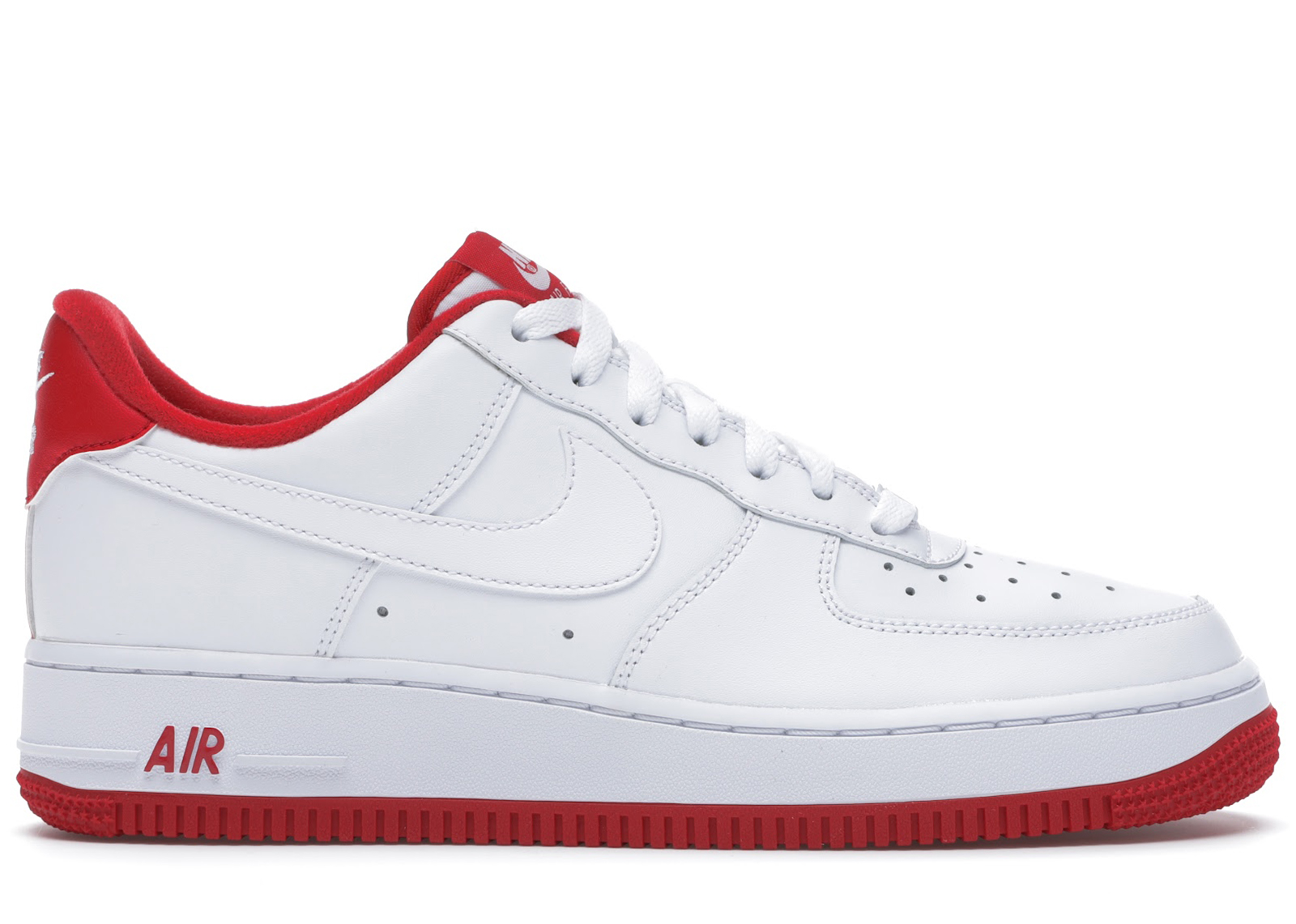nike air force 1 low red and white