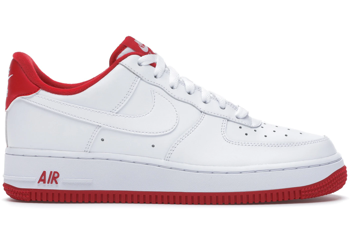 Nike Air Force Low White University Red Men's CD0884-101 US