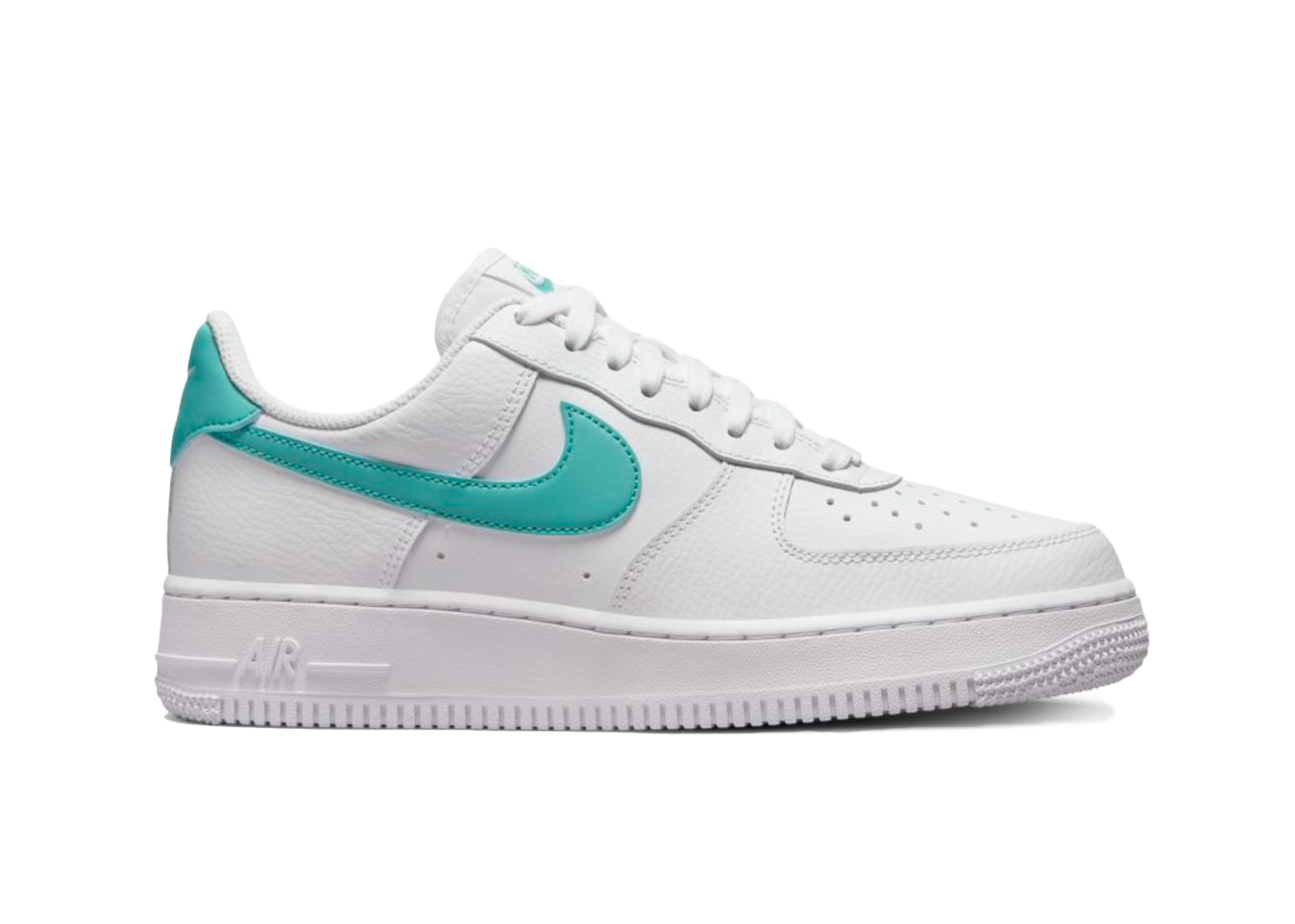 teal and white air force ones