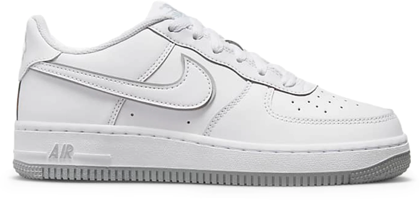 Nike Air Force 1 Low (GS) White Wolf Grey – Puffer Reds