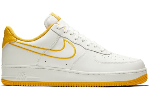 Nike air force white yellow discount