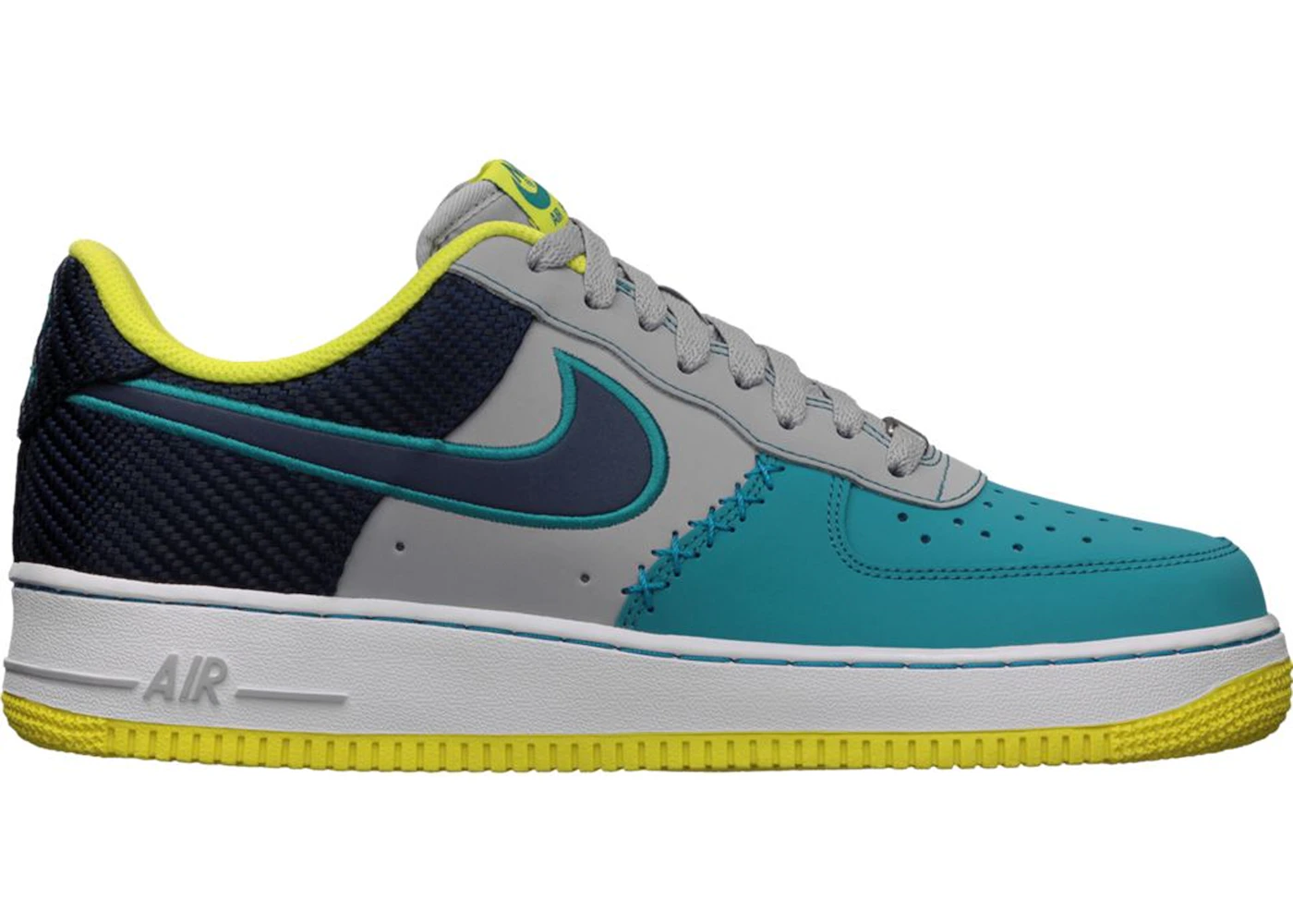 Nike Air Force 1 Low Wolf Grey Midnight Navy Tropical Teal Men's 
