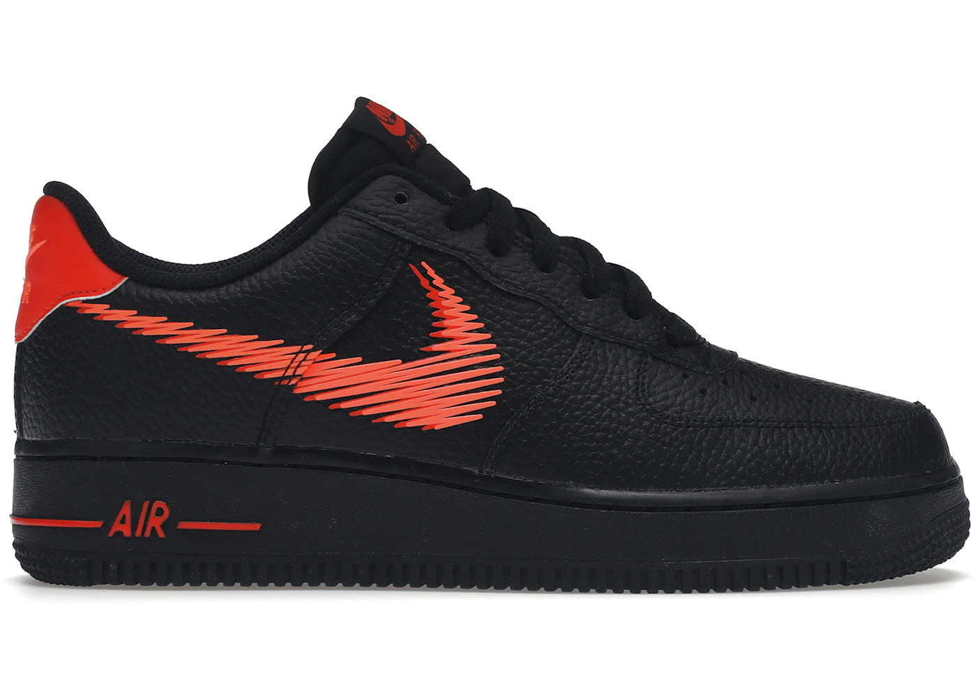 Nike Air Force Low Zig Zag Black Orange Men's DN4928-001 US