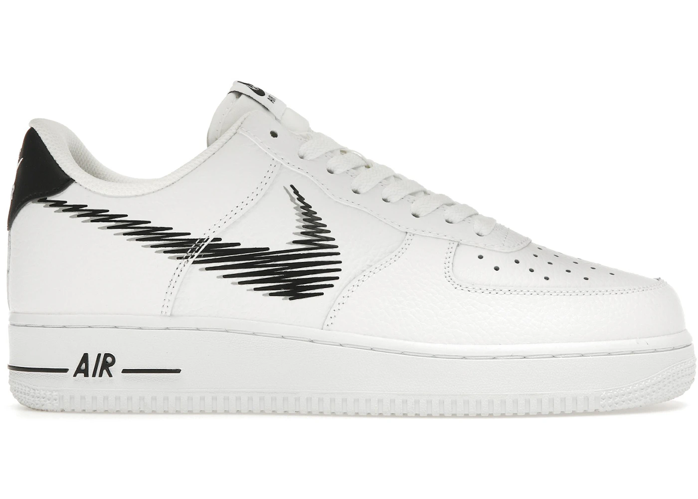 Nike Air Force Bajo Zig Zag Negro Blanco Hombre DN4928-100 US