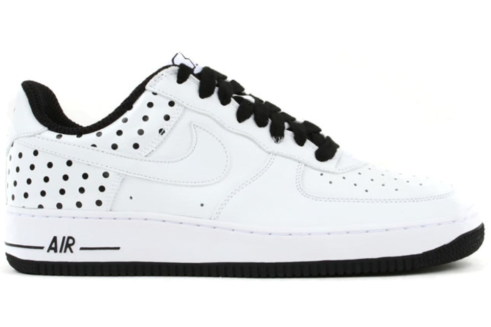 Air force 1 black and white dots best sale